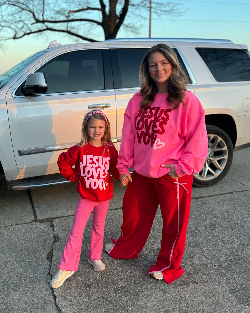 Jesus Loves You - adult crewneck sweatshirt