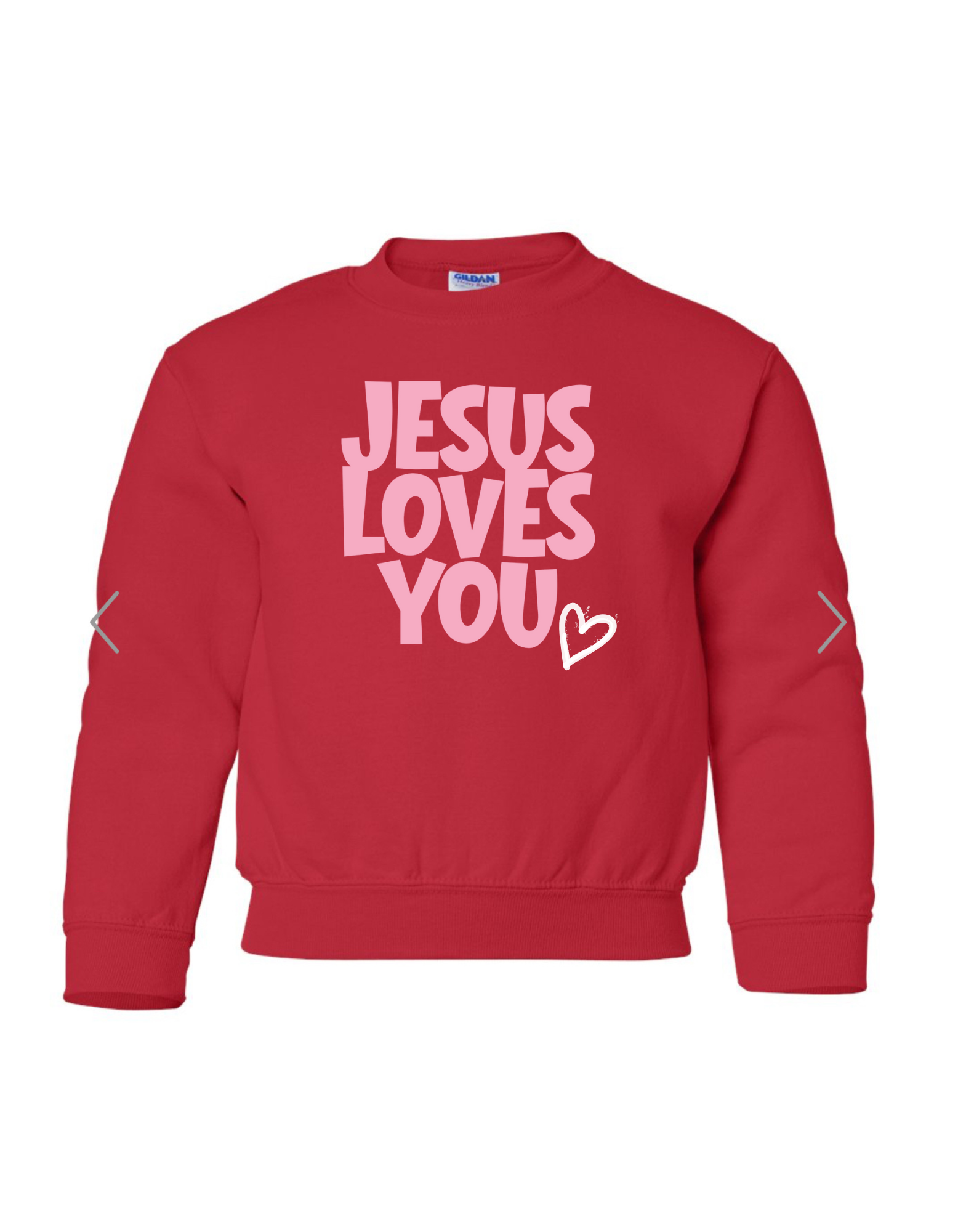 Jesus loves you - kids crewneck sweatshirt